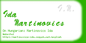 ida martinovics business card